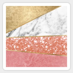 Spliced classic gold marble - summer Sticker